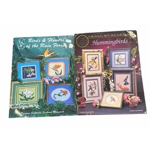Birds Hummingbirds and Flowers Cross Stitch Patterns Lot 2